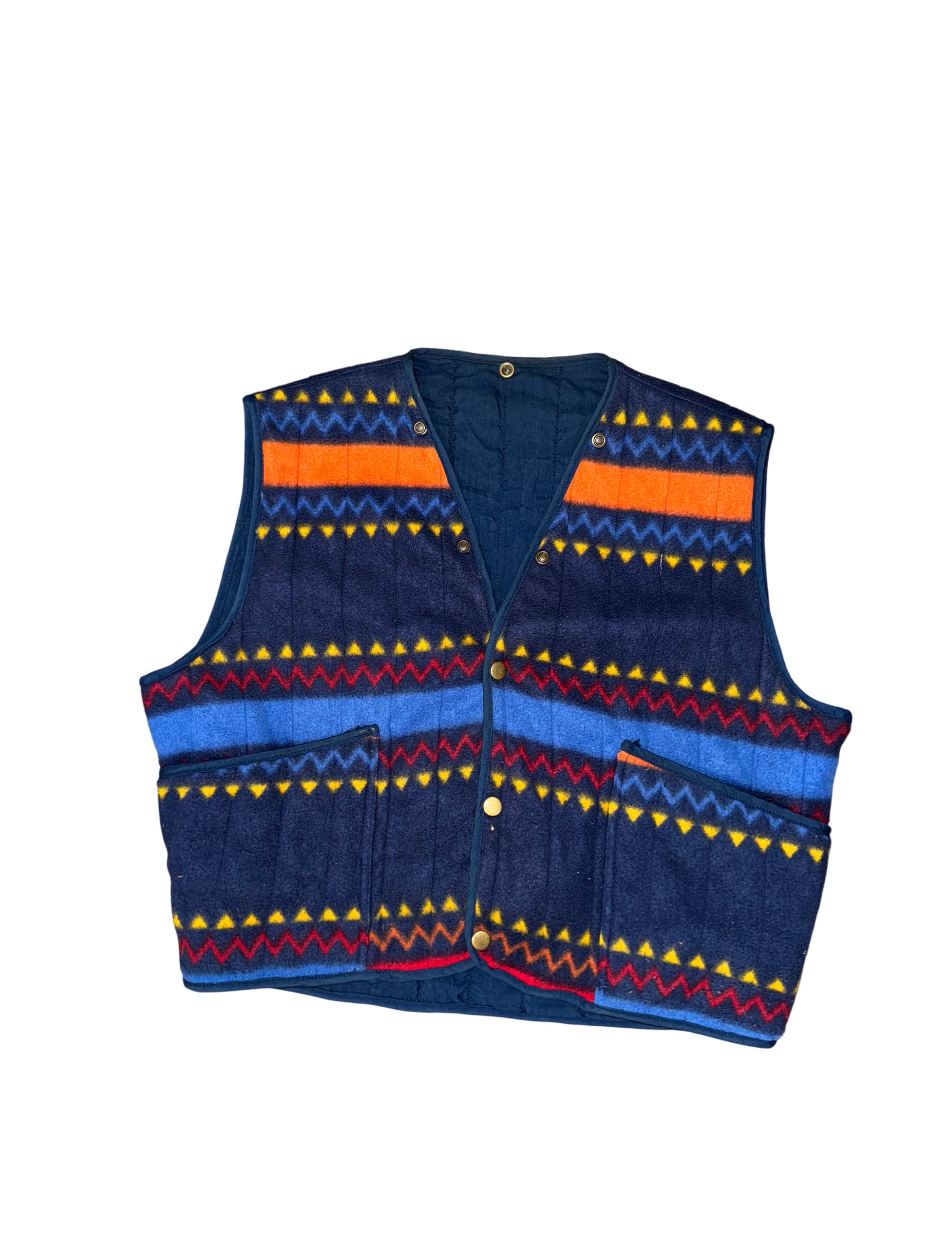 Blue,Red & Yellow Fleece Vest