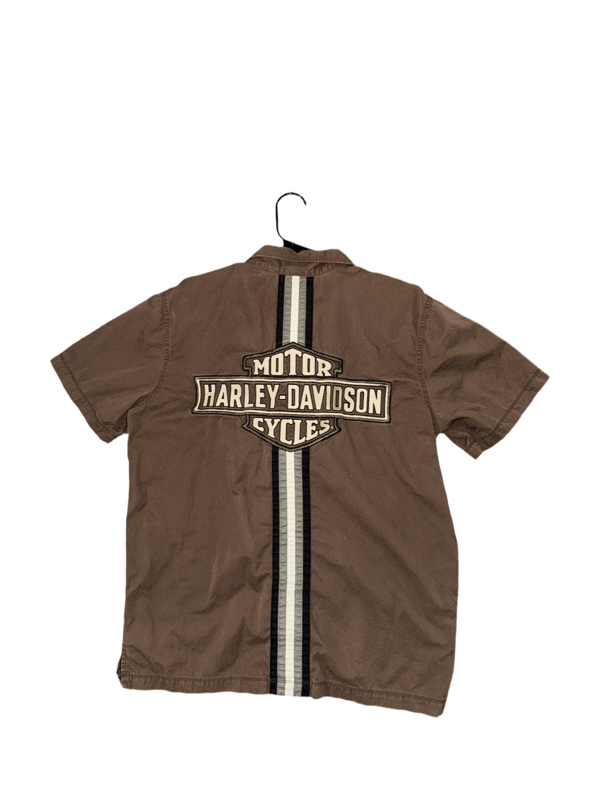 Brown Harley Davidson Button-down