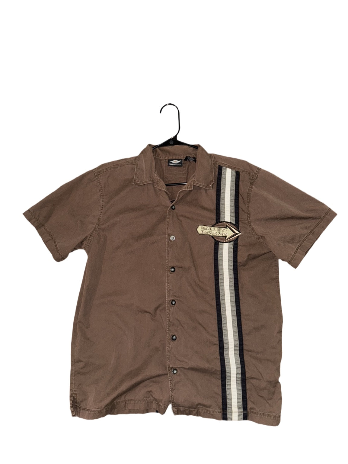 Brown Harley Davidson Button-down